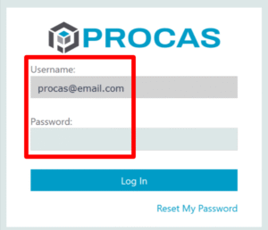 PROCAS Login