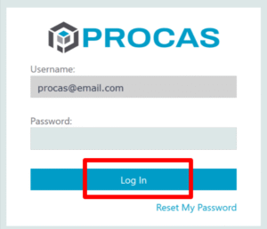 PROCAS Login