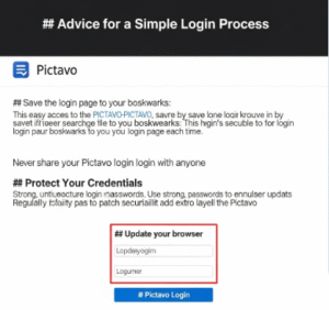 Pictavo Login